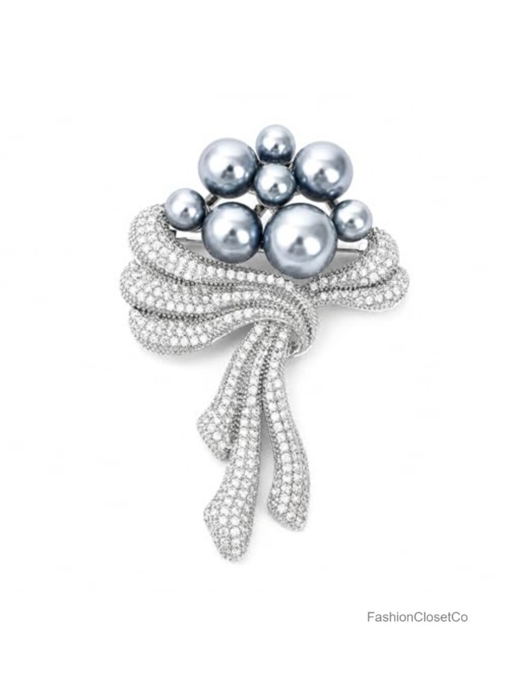 Pearl Brooch Flower Brooch Elegant Vintage Women Brooch Pin